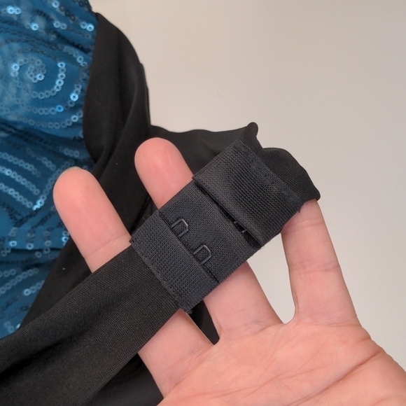 NMZ Collection Turquoise Sequin Bodysuit small - Picture 11 of 12